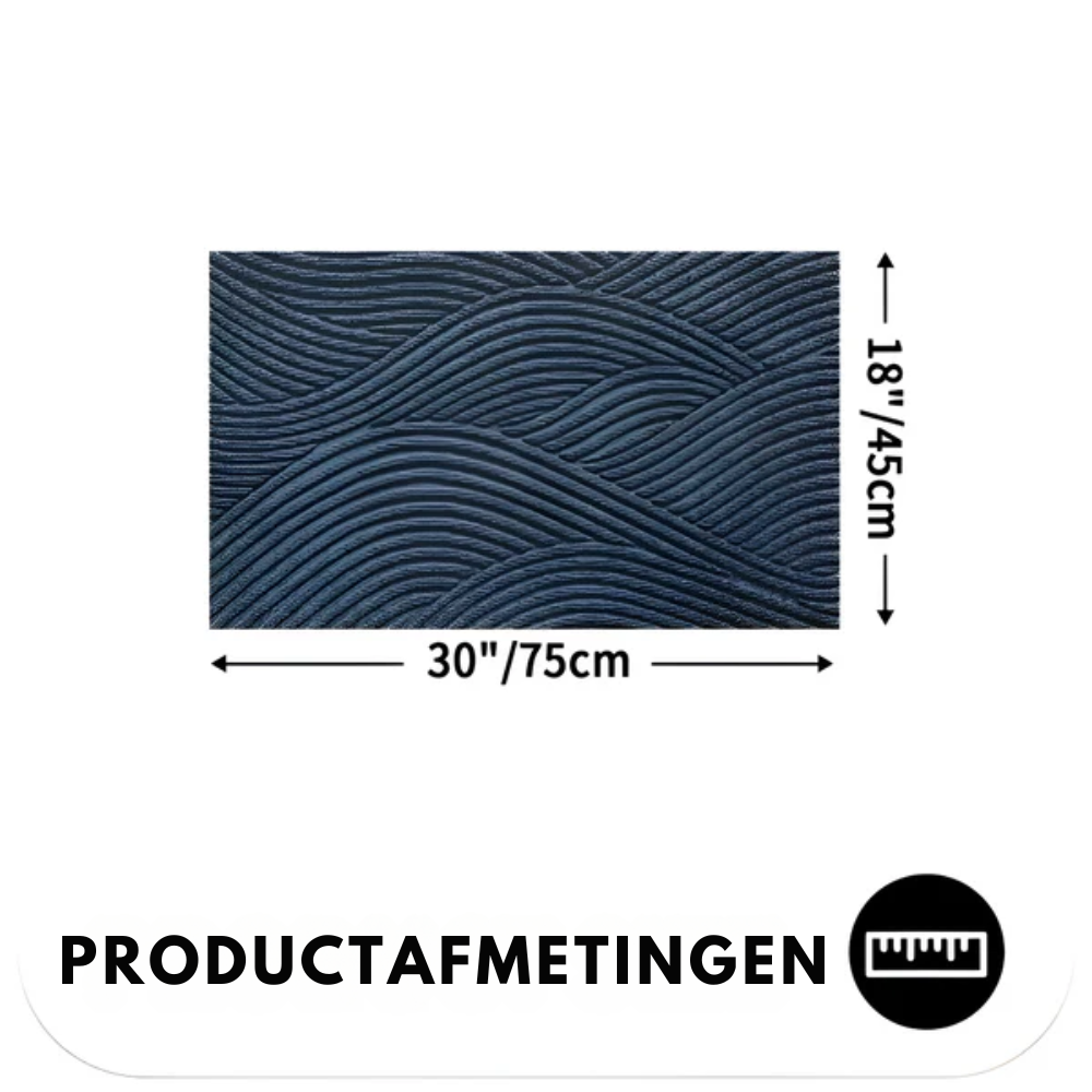 Velione - Stilvolle rechteckige PVC Fußmatte mit modernem geometrischem Muster für rutschfesten Schutz