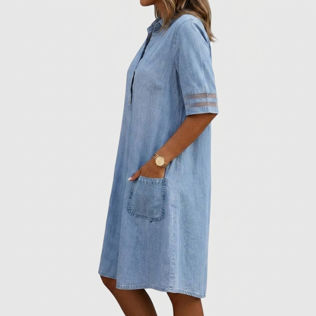 BRETAGNE | Figurschmeichelndes Jeanskleid