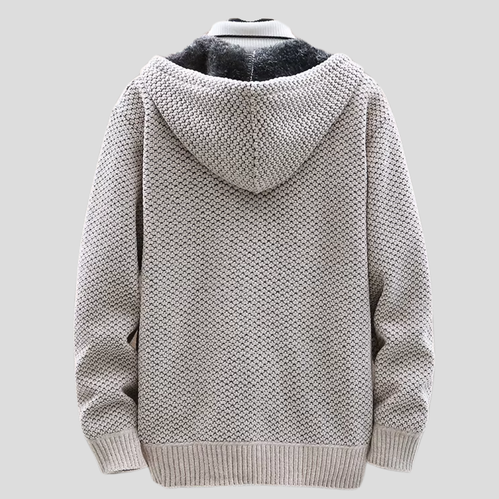 Beckett – Gemütlicher strukturierter Strick-Fleece-Hoodie für maximalen Komfort