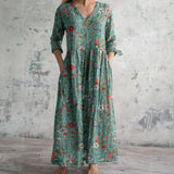 Léna - Elegante cappotto lungo floreale per tutte le occasioni