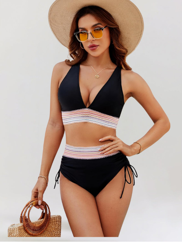 Bikini-Set mit Bauchkontrolle und hoher Taille