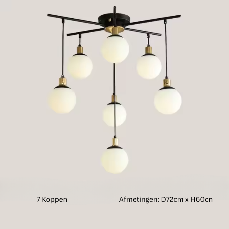 Eleganter Vintage-Scandinavischer Kronleuchter mit Energiesparender LED-Beleuchtung für eine Luxuriöse Wohnzimmeratmosphäre