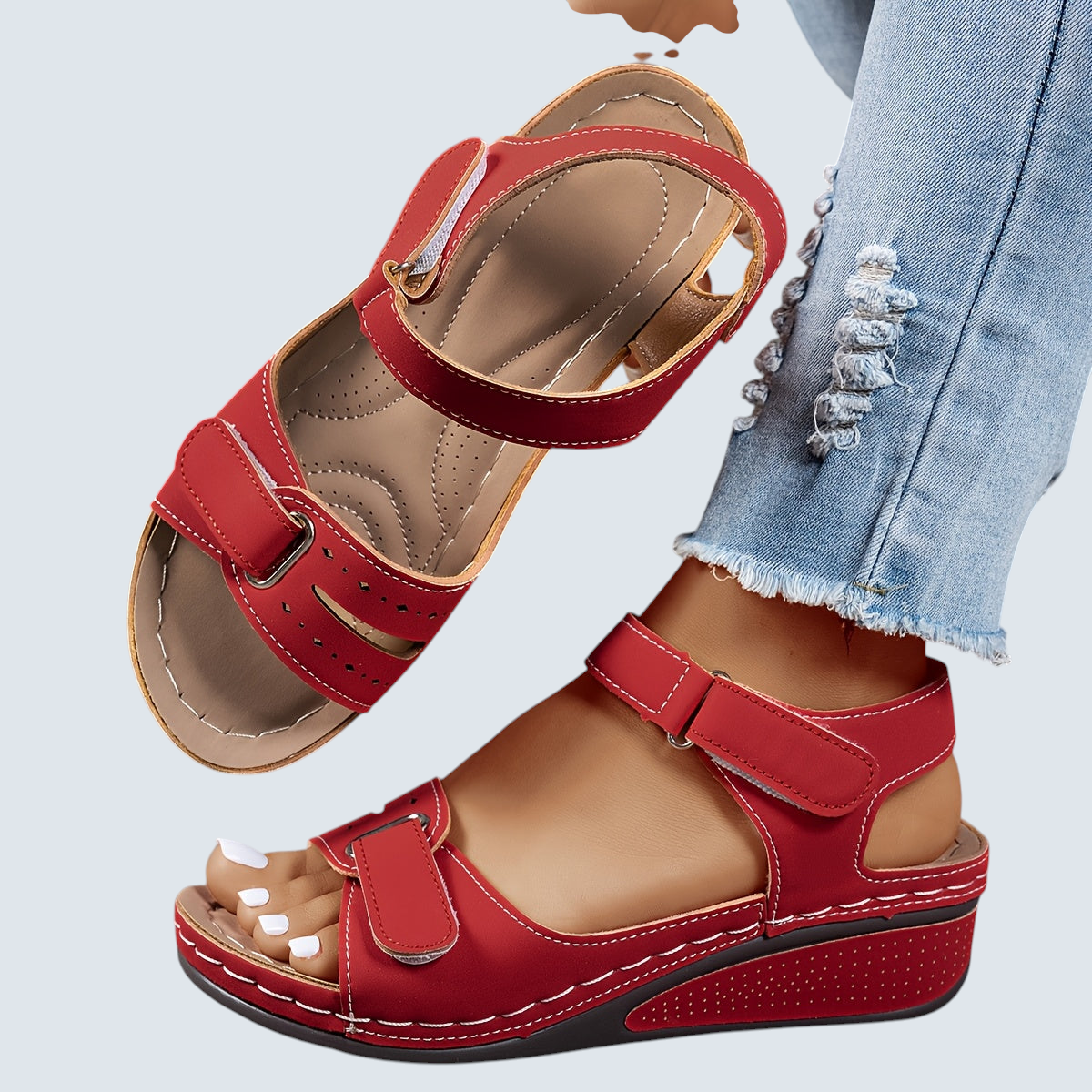 Orthopädische Komfort-Sandalen für Damen - Ganztägige Unterstützung