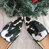 Loafer mit Kuhflecken-Muster - Trendige, verspielte Slip-On-Schuhe