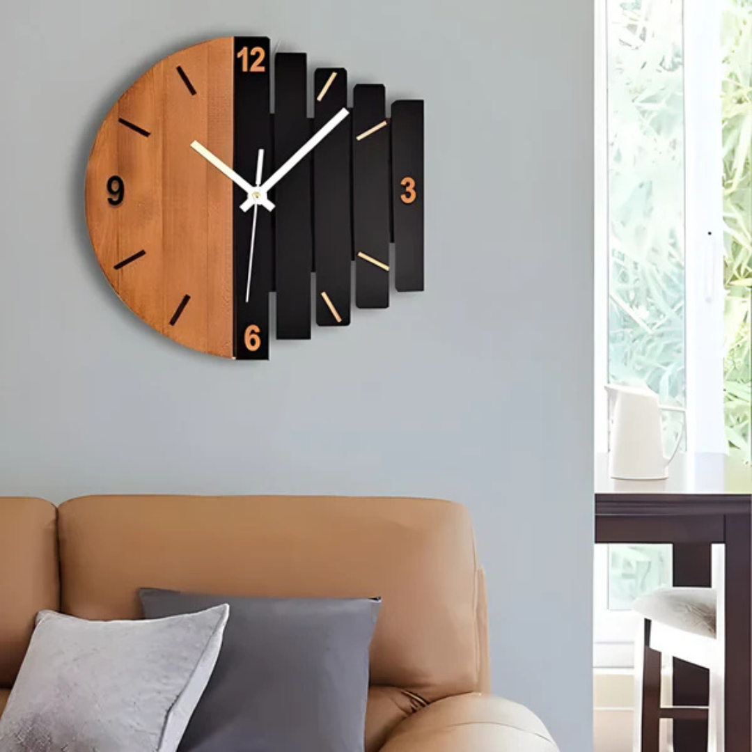Vesper - Große Vintage-Holzwanduhr für ein stilvolles Wohnzimmer