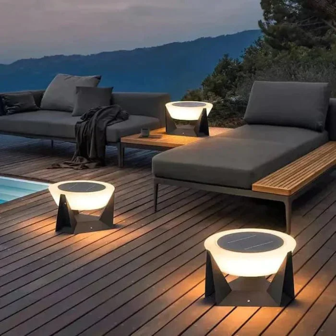 Vita - Elegante Solar-Bodenlampe für stilvolle Gartenbeleuchtung
