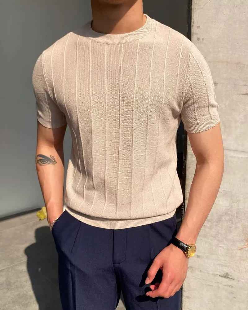 Gestreiftes T-Shirt aus Leinen und Baumwolle | Alltagskomfort