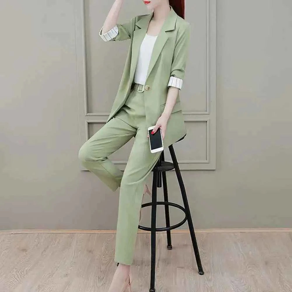 Joanna | Elegantes Damen-Set: Blazer, Hose und Top passend