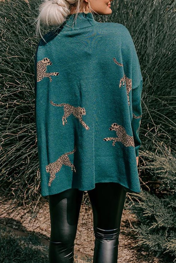 VIDA – Lässiges Vintage-T-Shirt mit Tiger- und Leopardenmuster