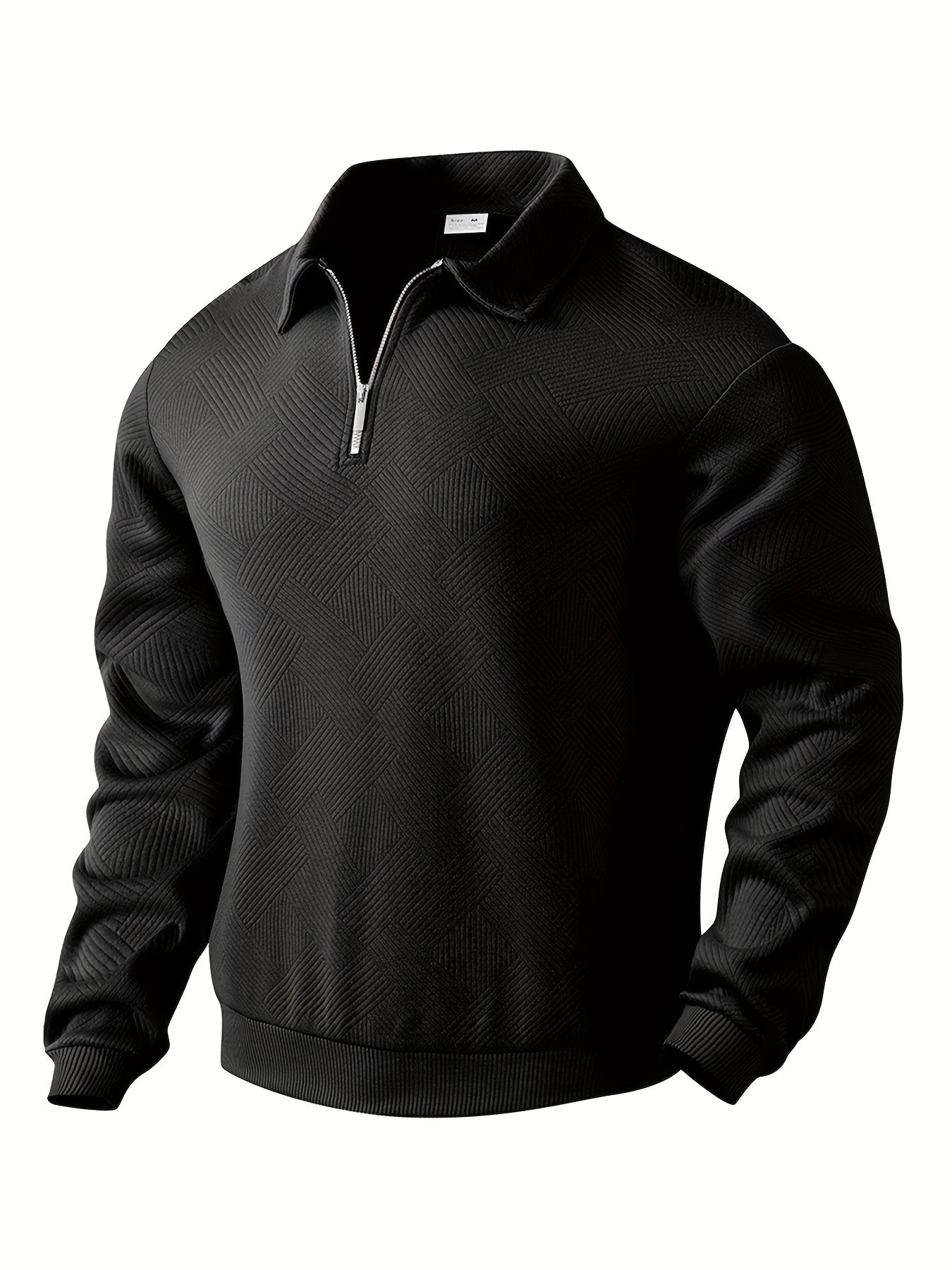 James – Eleganter Pullover mit Vintage-Geometrischen Mustern und Reißverschluss