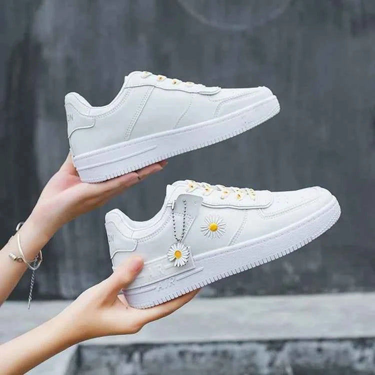 Birdie - Korean Lace-up Flat Sneakers