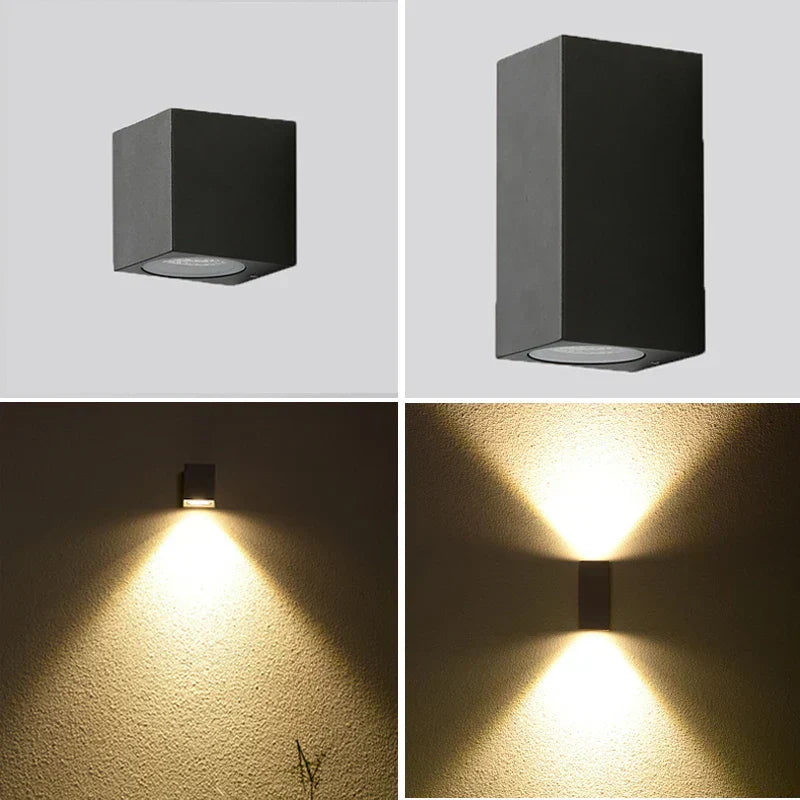 Seralyn Moderne Schwarze Außenwandlampe mit Energiesparender LED-Beleuchtung