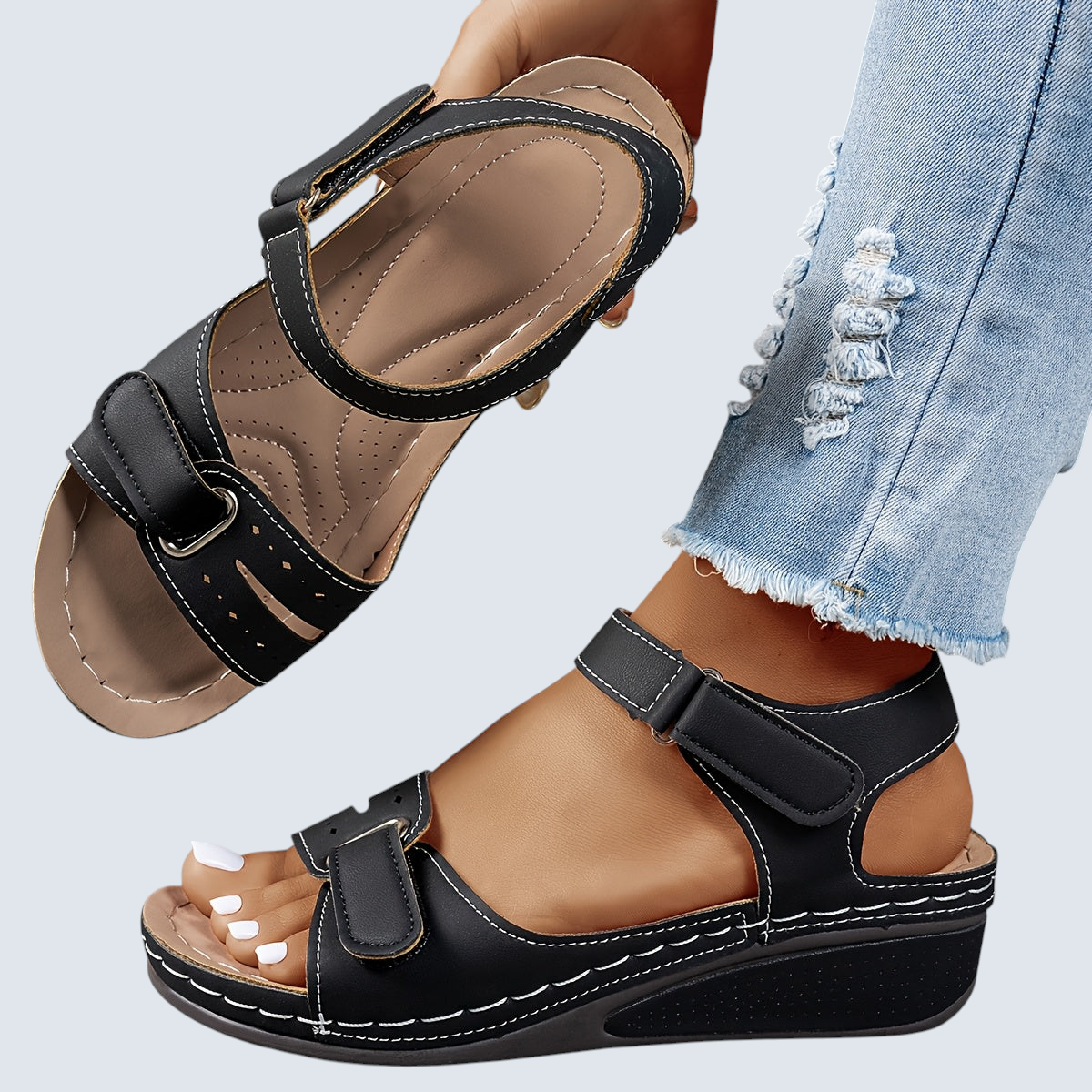 Orthopädische Komfort-Sandalen für Damen - Ganztägige Unterstützung