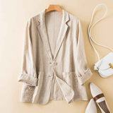 Vivienne Prestige Baumwolle-Leinen Blazer Damen