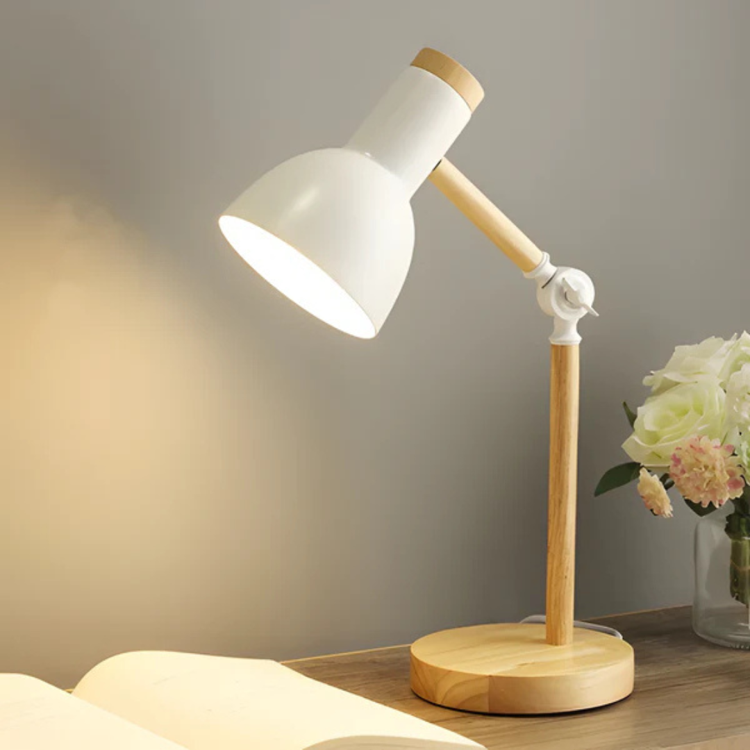 Nord - Anpassbare Macaron LED Tischlampe mit Elegantem Holzdesign