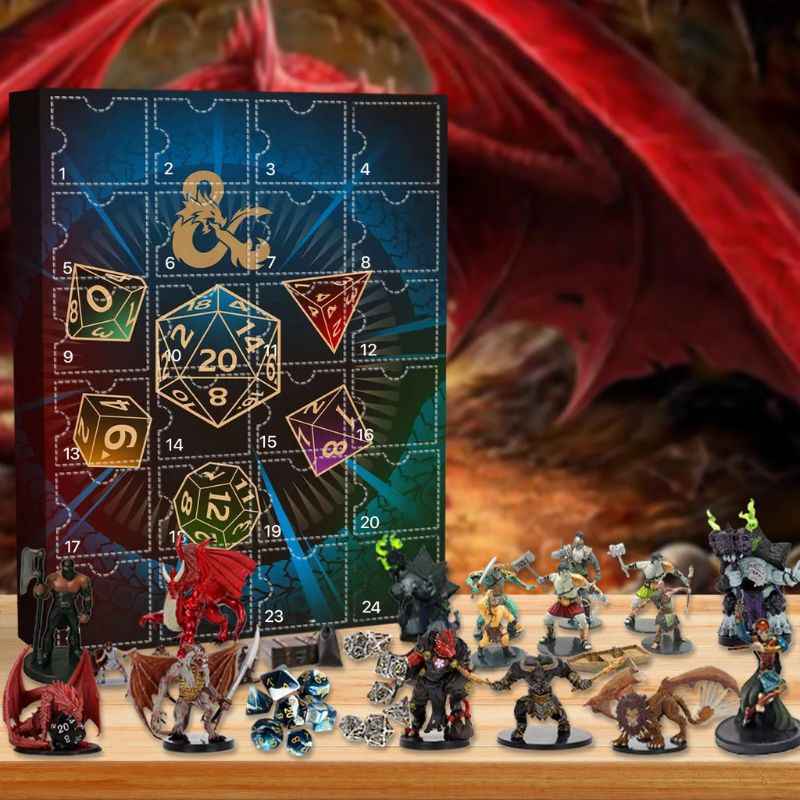 Schatzsuche – Dungeons and Dragons Adventskalender Weihnachtsgeschenk-Set für Abenteurer