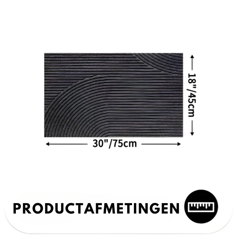 Velione - Stilvolle rechteckige PVC Fußmatte mit modernem geometrischem Muster für rutschfesten Schutz