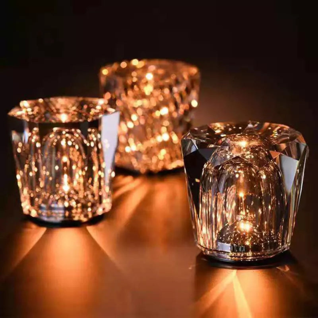 Lumex – Elegante kabellose Kristall-Tischlampe für eine beleuchtete Atmosphäre