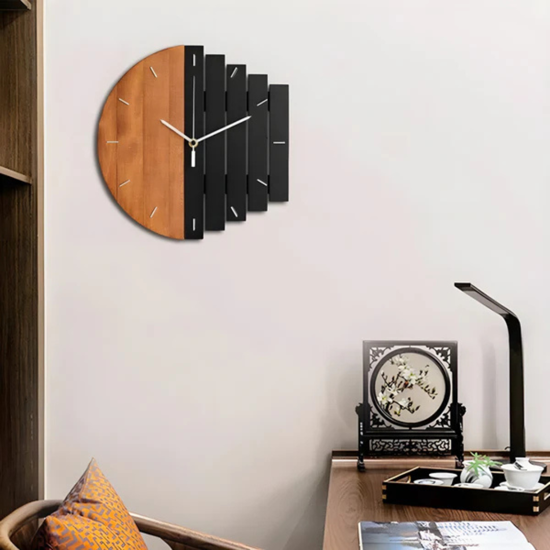 Vesper - Große Vintage-Holzwanduhr für ein stilvolles Wohnzimmer