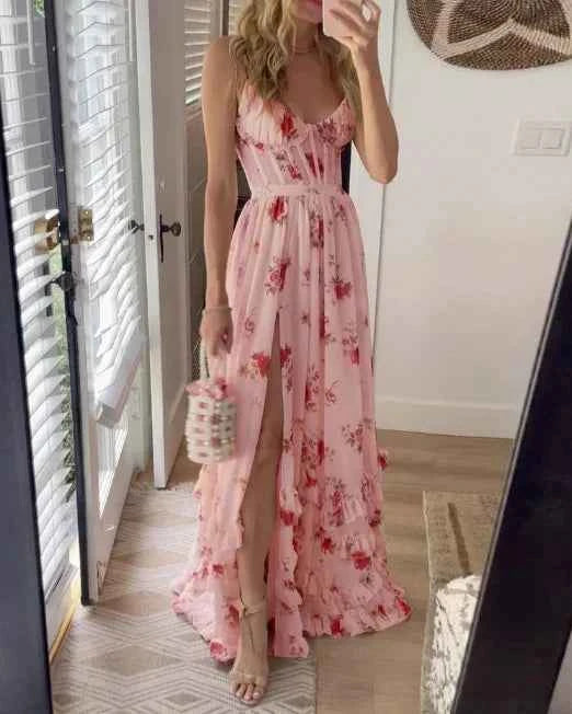 Sonja Midikleid mit zartem Blumenmuster
