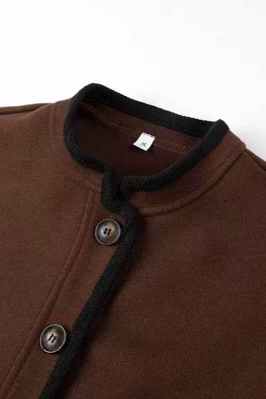 Legergewichtiger Woll-Mischstoff Farbfeldmantel für einen stilvollen und gemütlichen Look