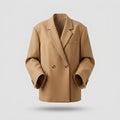 Damen Oversize Blazer - Diagonaler Wickelschnitt mit Revers