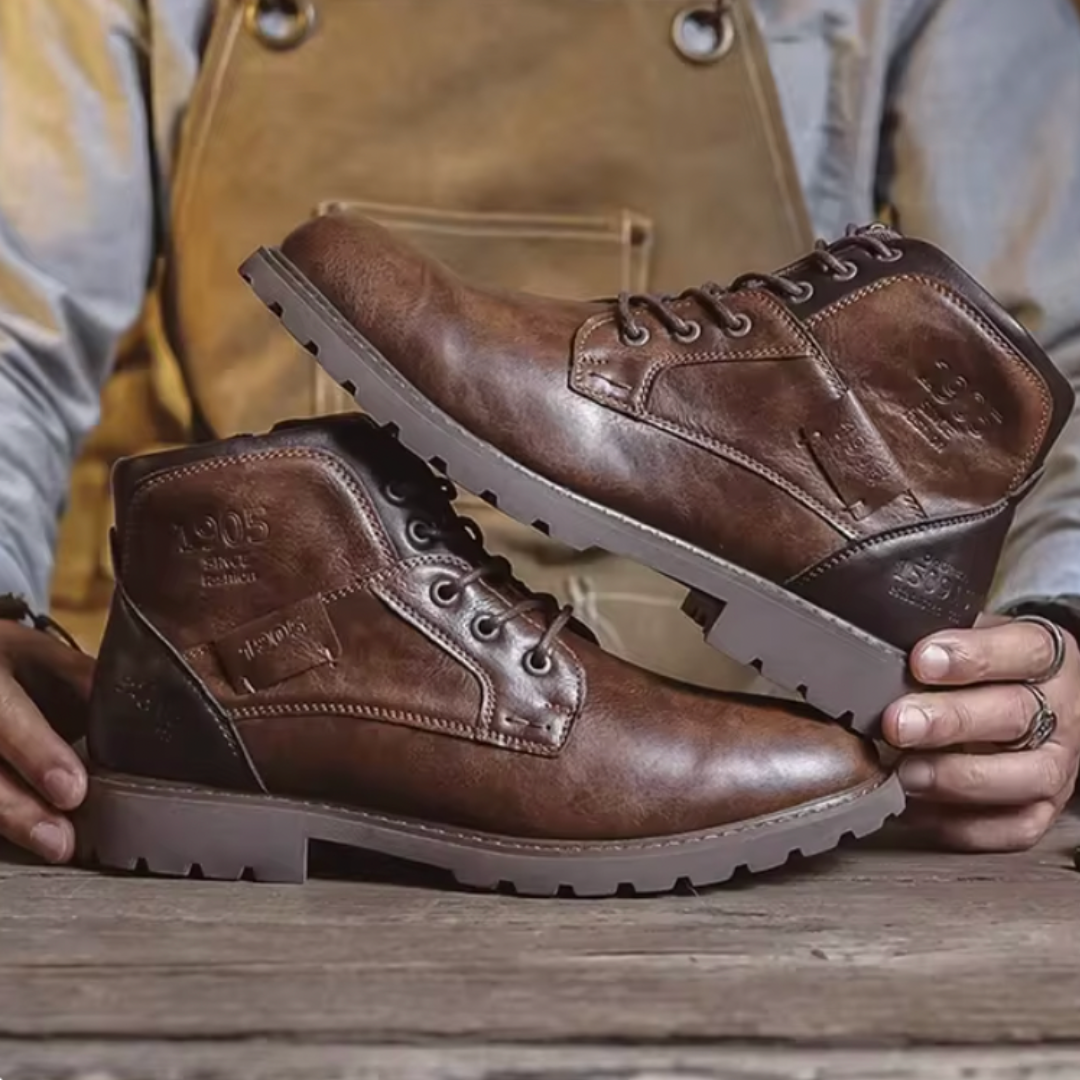 Aaron - Elegante Vintage-Lederschuhe