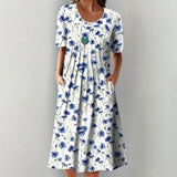 Eléa - Elegantes und fließendes Blumen-Kleid für warme Tage Damen
