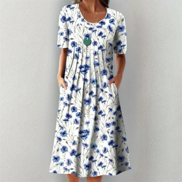 Eléa | Elegantes und fließendes Blumen-Kleid für warme Tage