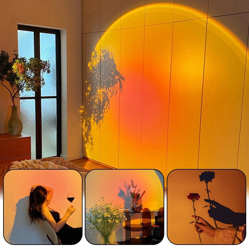 Sonnenuntergang Projektionslampe – Regenbogen Prisma Ambientelicht