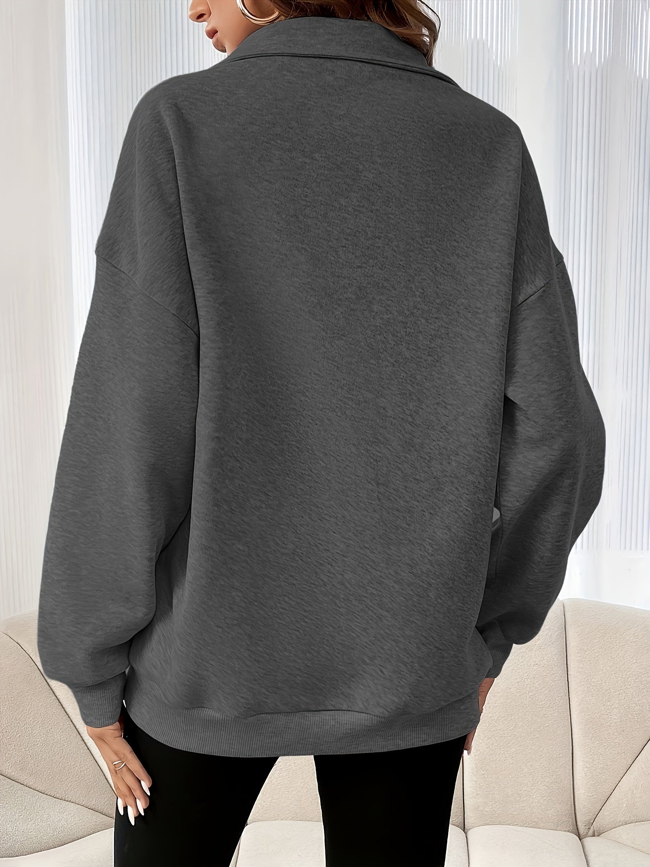 Sabine - Trendiger und bequemer Halb-Reißverschluss-Pullover