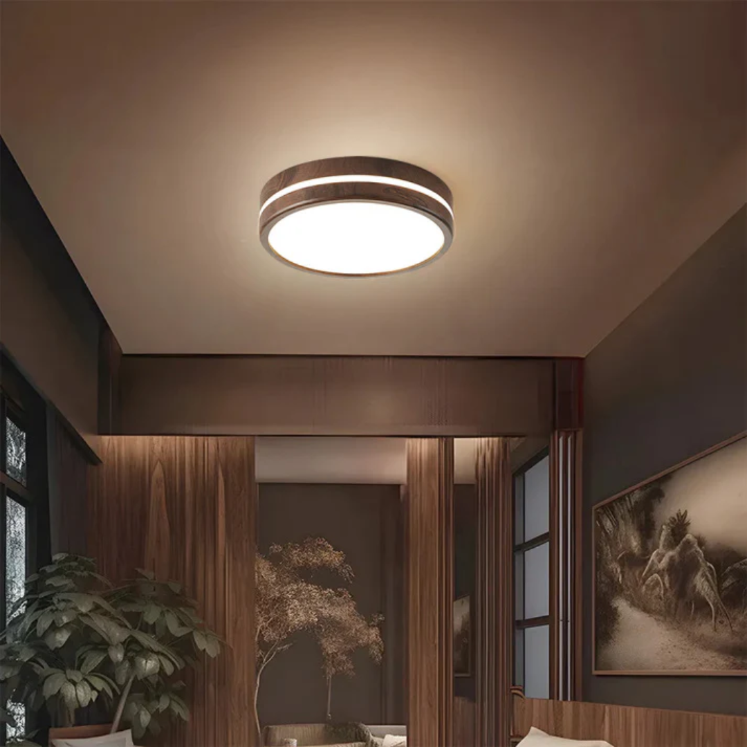 Noxu - Elegante Holze LED-Deckenleuchte für einen modernen Look