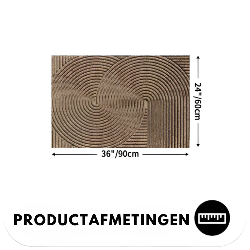 Velione - Stilvolle rechteckige PVC Fußmatte mit modernem geometrischem Muster für rutschfesten Schutz