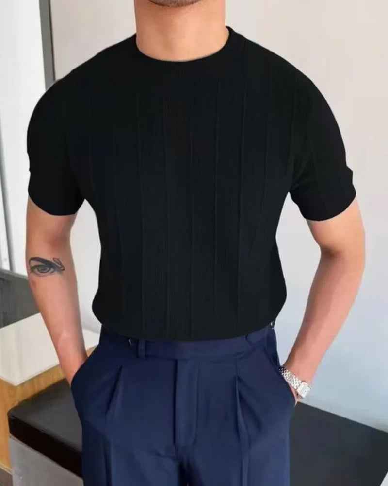 Gestreiftes T-Shirt aus Leinen und Baumwolle | Alltagskomfort