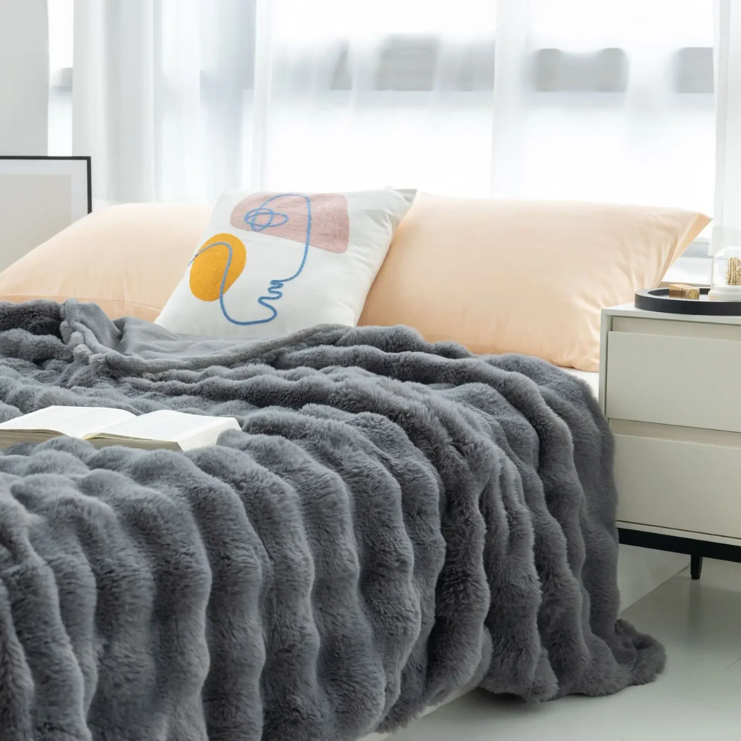 Rixus - Luxus-Plüschdecke für Komfort auf Sofa und Bett