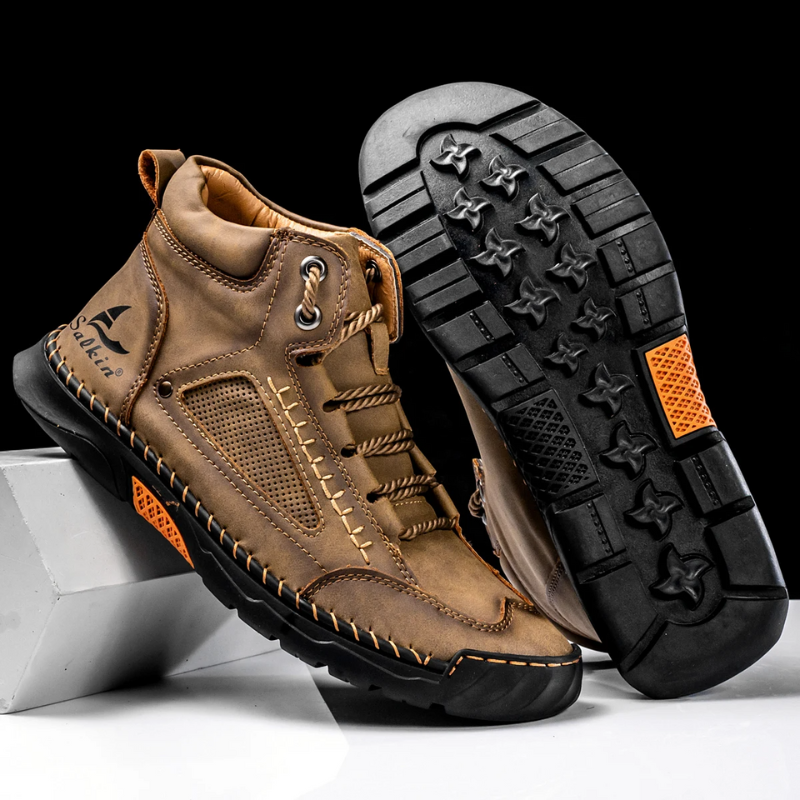 Lässige Leder-High-Top-Sneaker für den Alltag