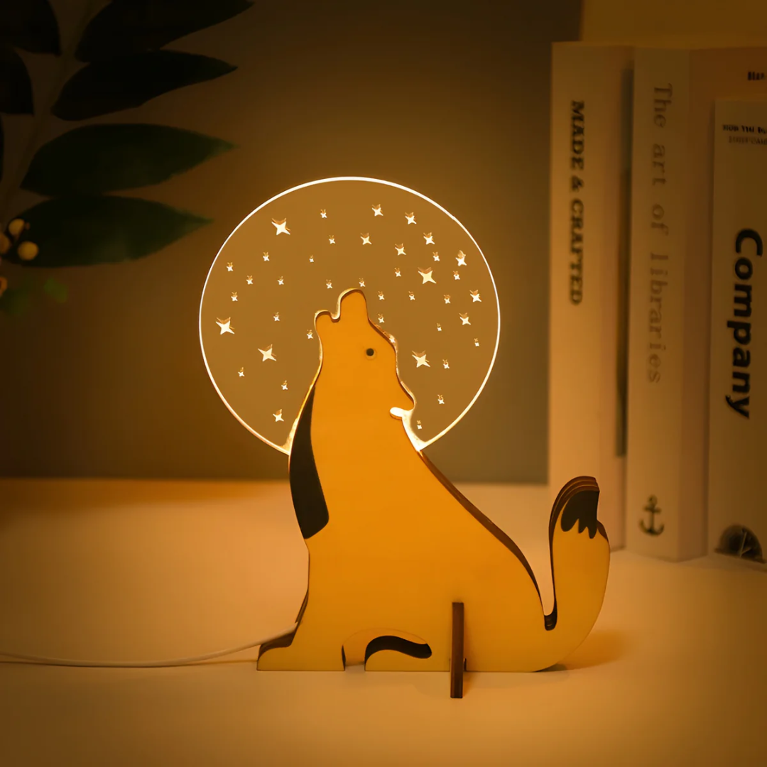 Telyx - Elegante Houten LED-Tischlampe für stilvolle Beleuchtung
