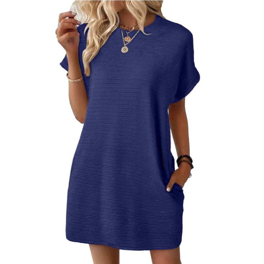 Liora | Lässiges Kleid mit Rundhalsausschnitt