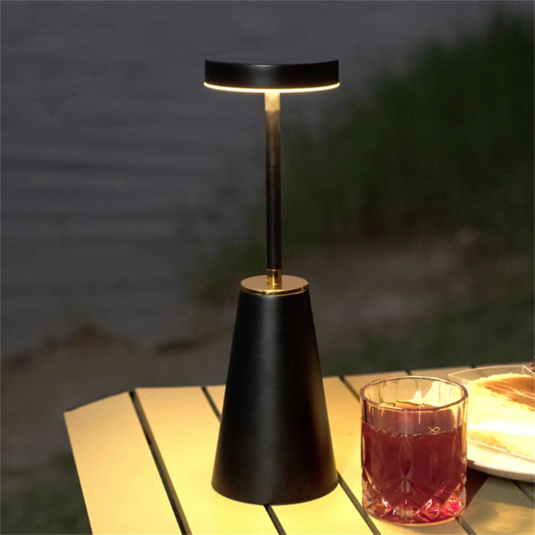 Gleon - Innovativ akkubetriebene kabellose Tisch- und Schreibtischlampe für stimmungsvolles und praktisches Licht