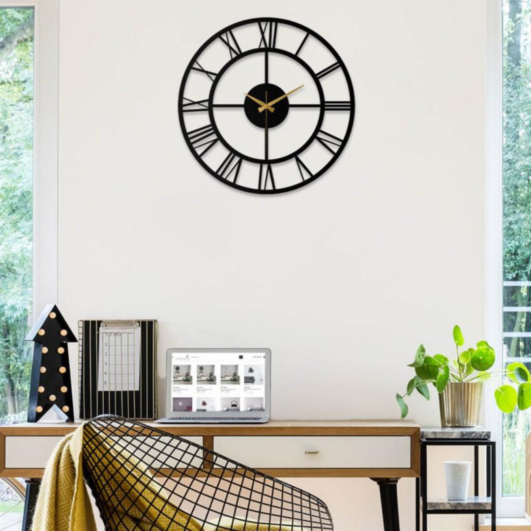 Epohi - Nostalgische Retro-Wanduhr für elegante Wohnzimmerdekoration