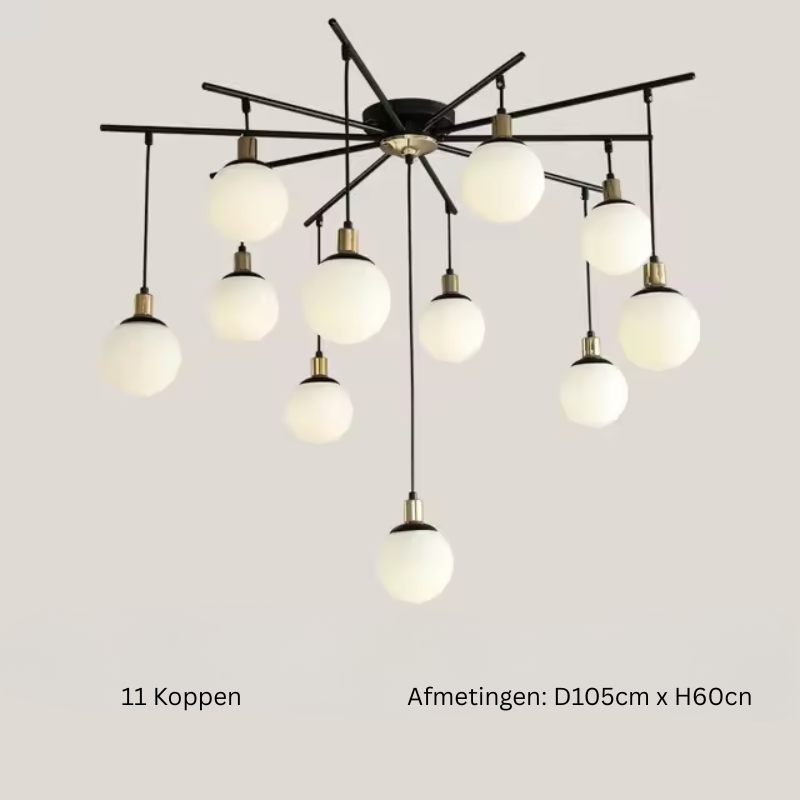 Eleganter Vintage-Scandinavischer Kronleuchter mit Energiesparender LED-Beleuchtung für eine Luxuriöse Wohnzimmeratmosphäre
