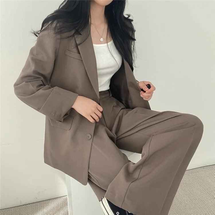Hailey – Elegantes Damen-Damenkostüm mit langem Blazer