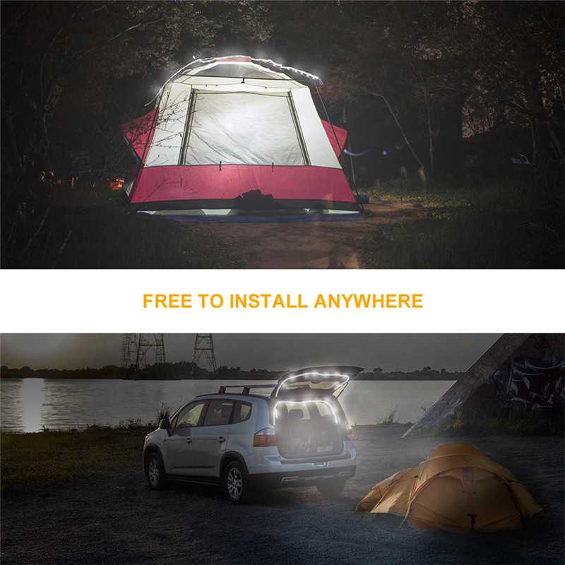 Tragbarer Camping LED Lichtstreifen – Wasserdicht, USB Wiederaufladbar