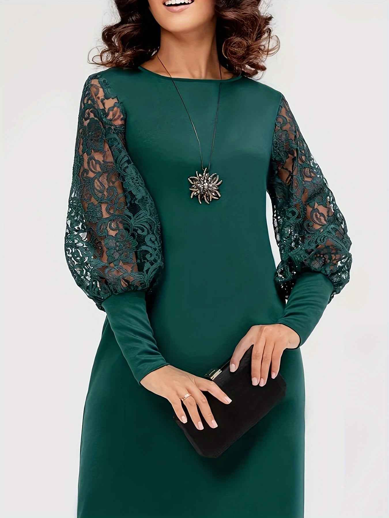 Marielle – Elegant Lace Midi Dress