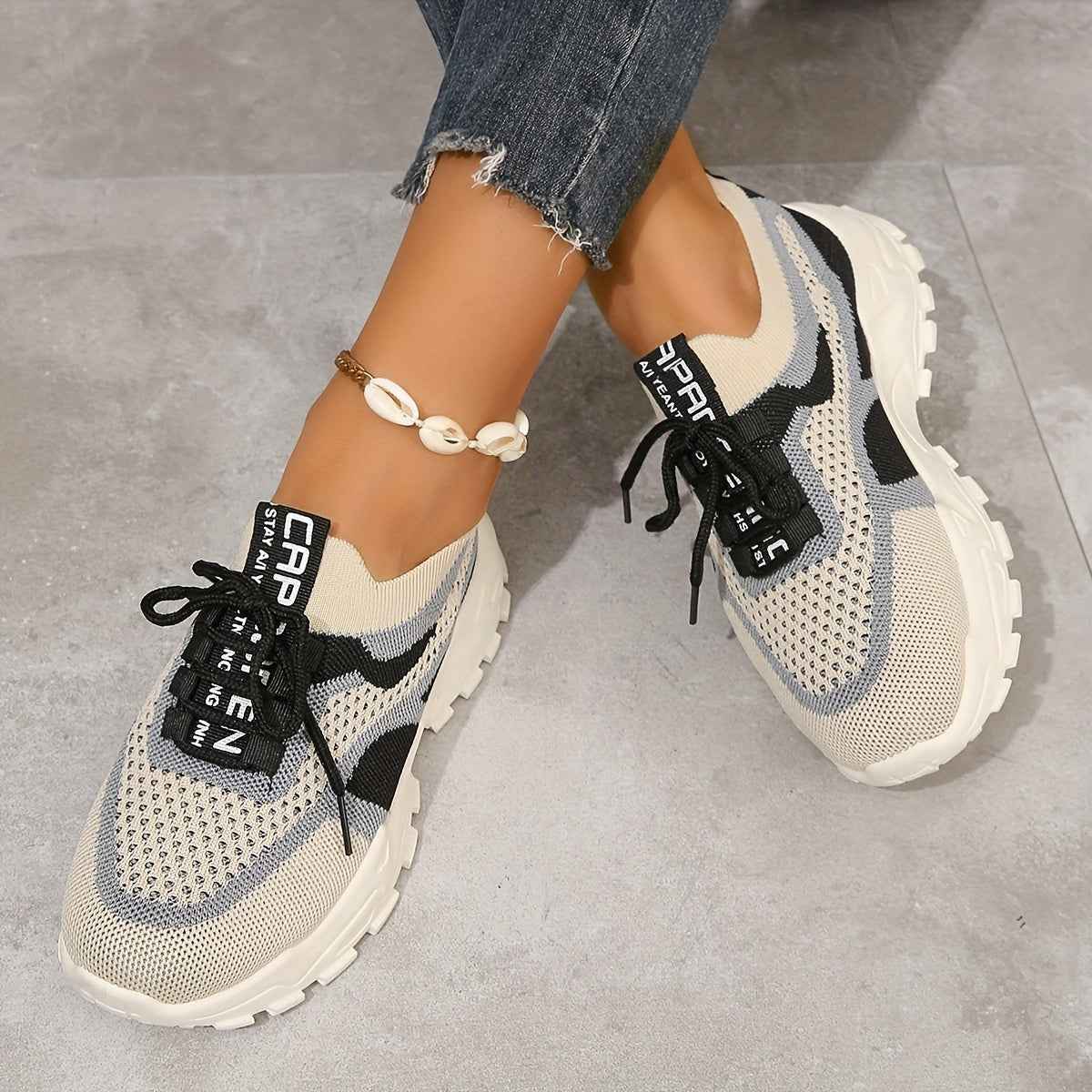 Amanda atmungsaktive Mesh-Sneaker mit flexibler, bequemer Passform