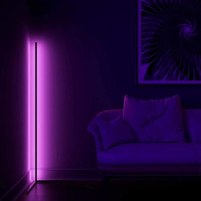Moderne RGB LED Stehleuchte mit Fernbedienung und App für individuell anpassbare Beleuchtung