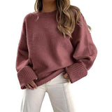 Kuscheliger Langarm-Rundhals-Pullover für Wärme und Komfort im Alltag