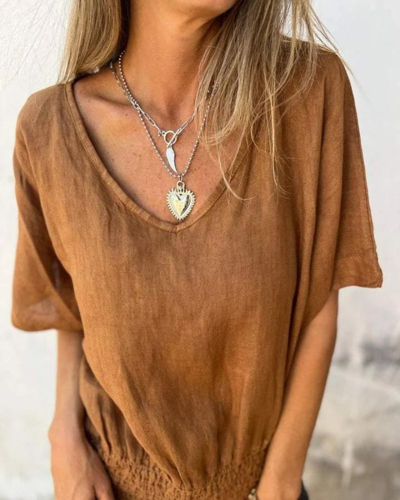 Lennox Close Cut V-Ausschnitt T-Shirt – Stilvoll und Bequemes Basic