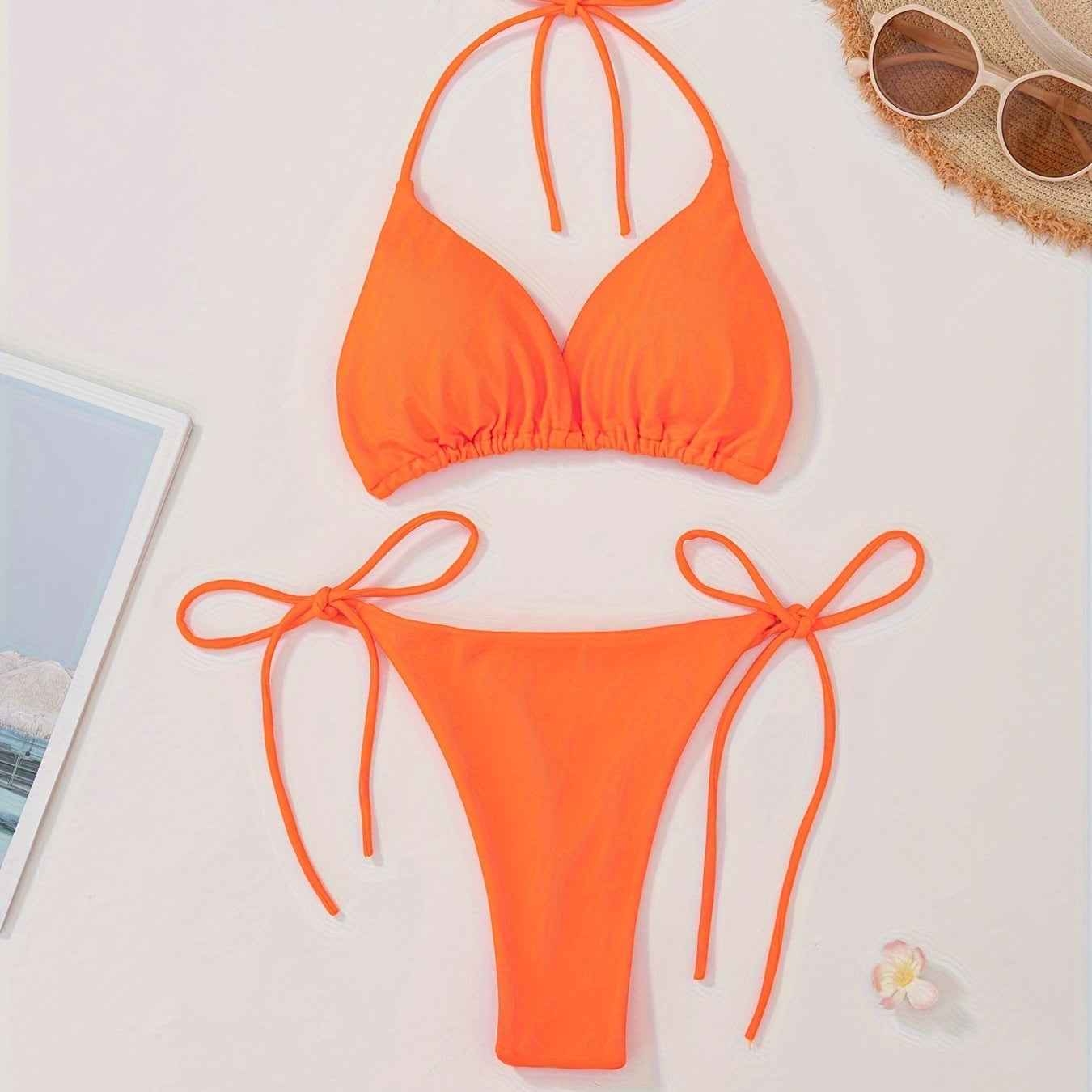 Halter-Bikini mit V-Slip