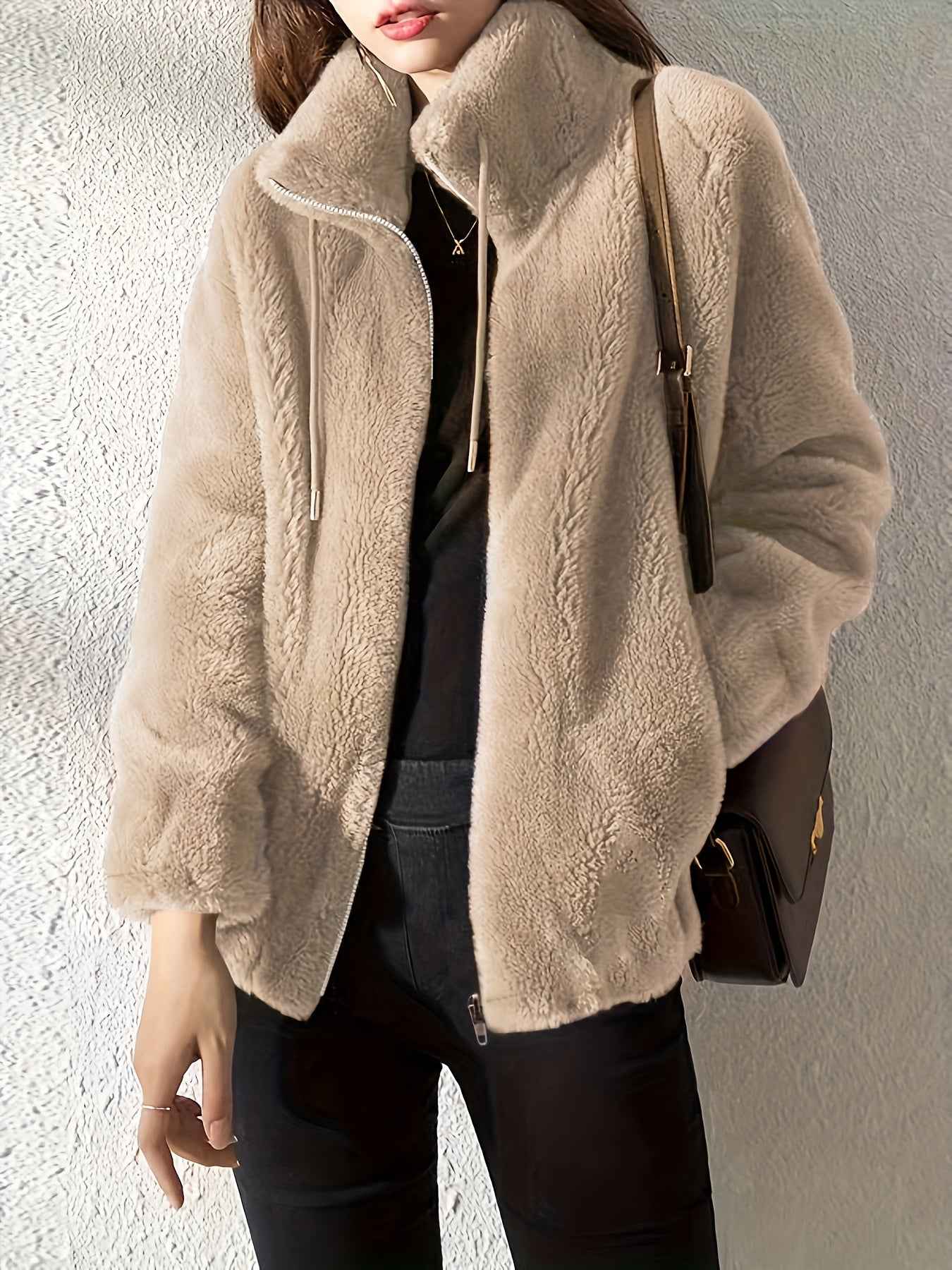 Jane Kuschelige Reißverschlussjacke